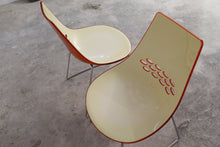 Load image into Gallery viewer, ORIGINAL CALLIGARIS VINTAGE ORANGE/ WHITE MODEL JAM CHAIR