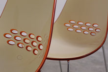 Load image into Gallery viewer, ORIGINAL CALLIGARIS VINTAGE ORANGE/ WHITE MODEL JAM CHAIR