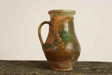 Load image into Gallery viewer, BEAUTIFUL DECORATED TERRACOTTA JUG WITH HANDMADE GREEN FLOWERS
