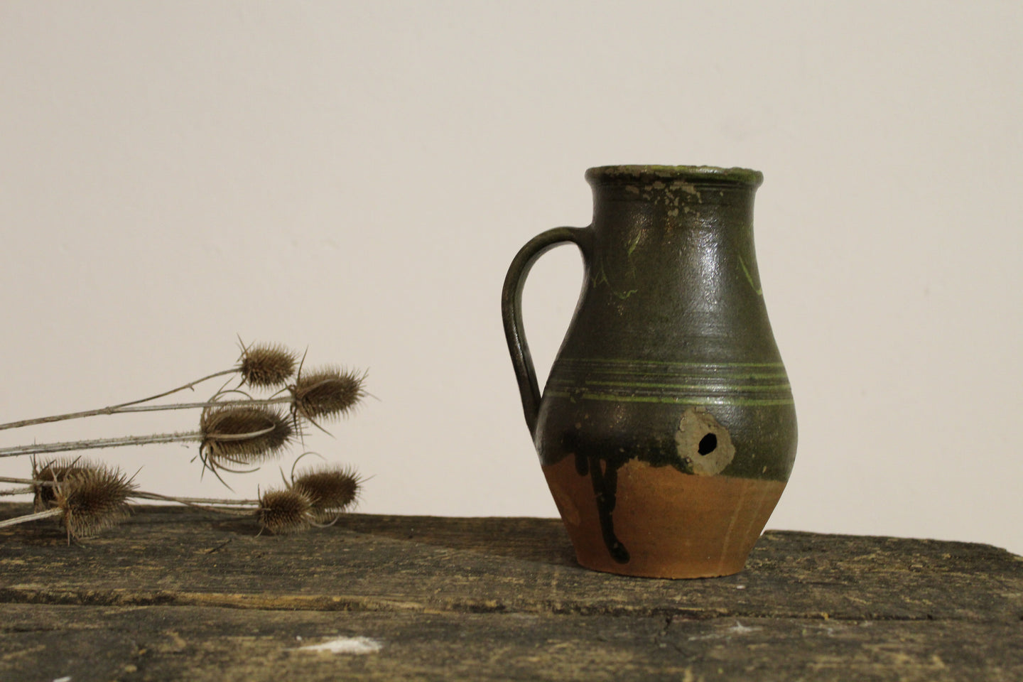 RUSTIC TERRACOTTA WATER JUG PERFECT FOR DECORATING RUSTIC INTERIOR