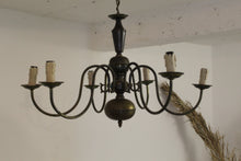 Load image into Gallery viewer, LARGE ANTIQUE PROVINCIAL CHANDELIER 6 ARM LIGHT
