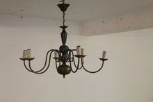 Load image into Gallery viewer, LARGE ANTIQUE PROVINCIAL CHANDELIER 6 ARM LIGHT
